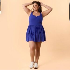 Blogilates Women’s Sweetheart Ballerina Dress - Royal Blue Size Medium NWT